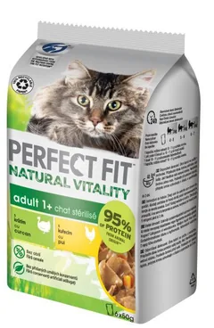 Hrana Umeda pentru Pisici Perfect Fit Natural Vitality Pui si Curcan 6x50g
