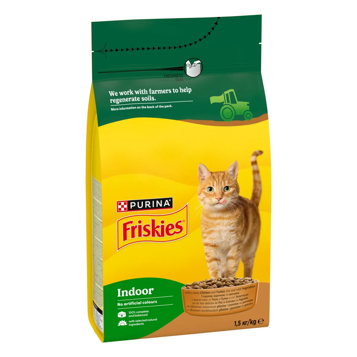 Hrana Uscata Pisici Friskies Indoor Pui si Legume Adult 1.5kg