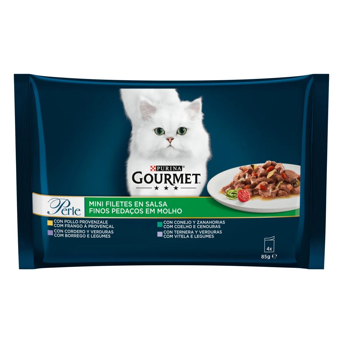 Hrana Umeda Pentru Pisici Gourmet Perle Mini Fileuri in Sos 4x85g