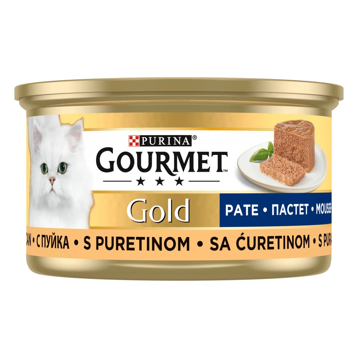Conserva Mousse Pisici Gourmet Gold Curcan 85g