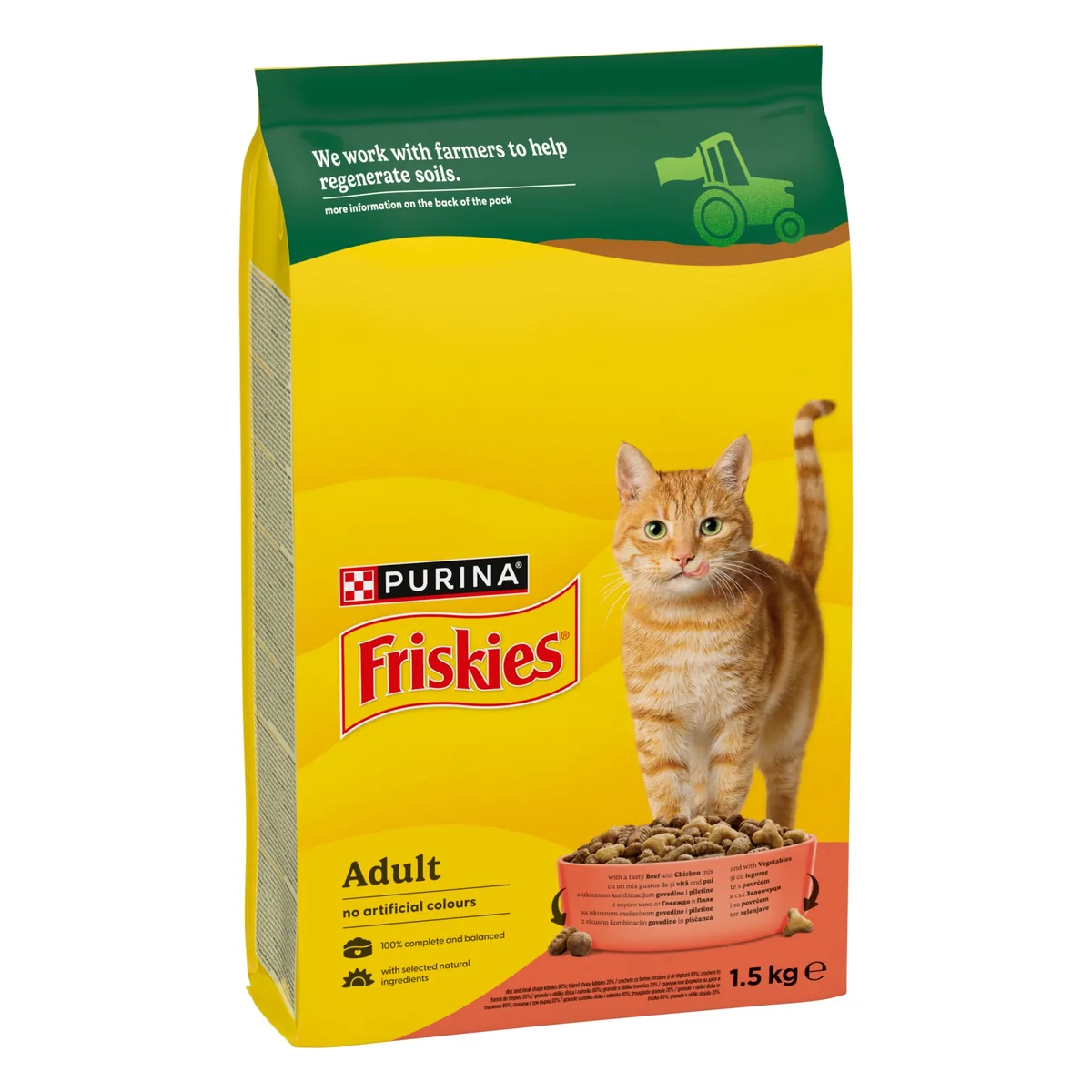Hrana Uscata pentru Pisici Friskies Adult Vita Pui Legume 1.5kg
