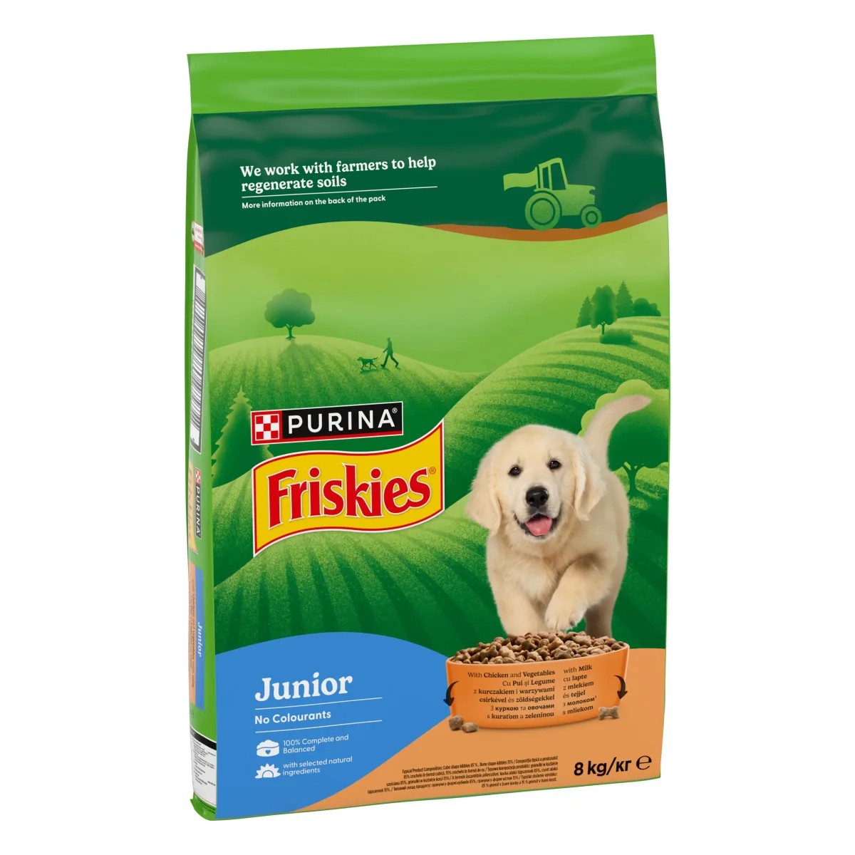 Hrana Uscata Caini Friskies Junior Pui Legume si Lapte 8kg