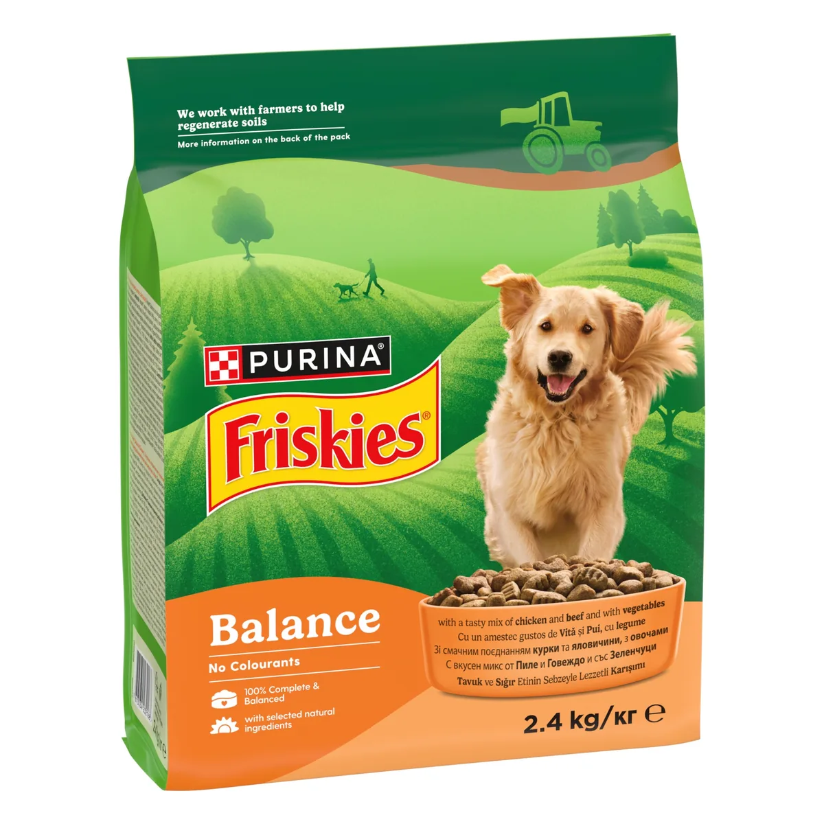 Hrana Uscata pentru Caini Friskies Dog Balance Pui/Legume 2.4kg