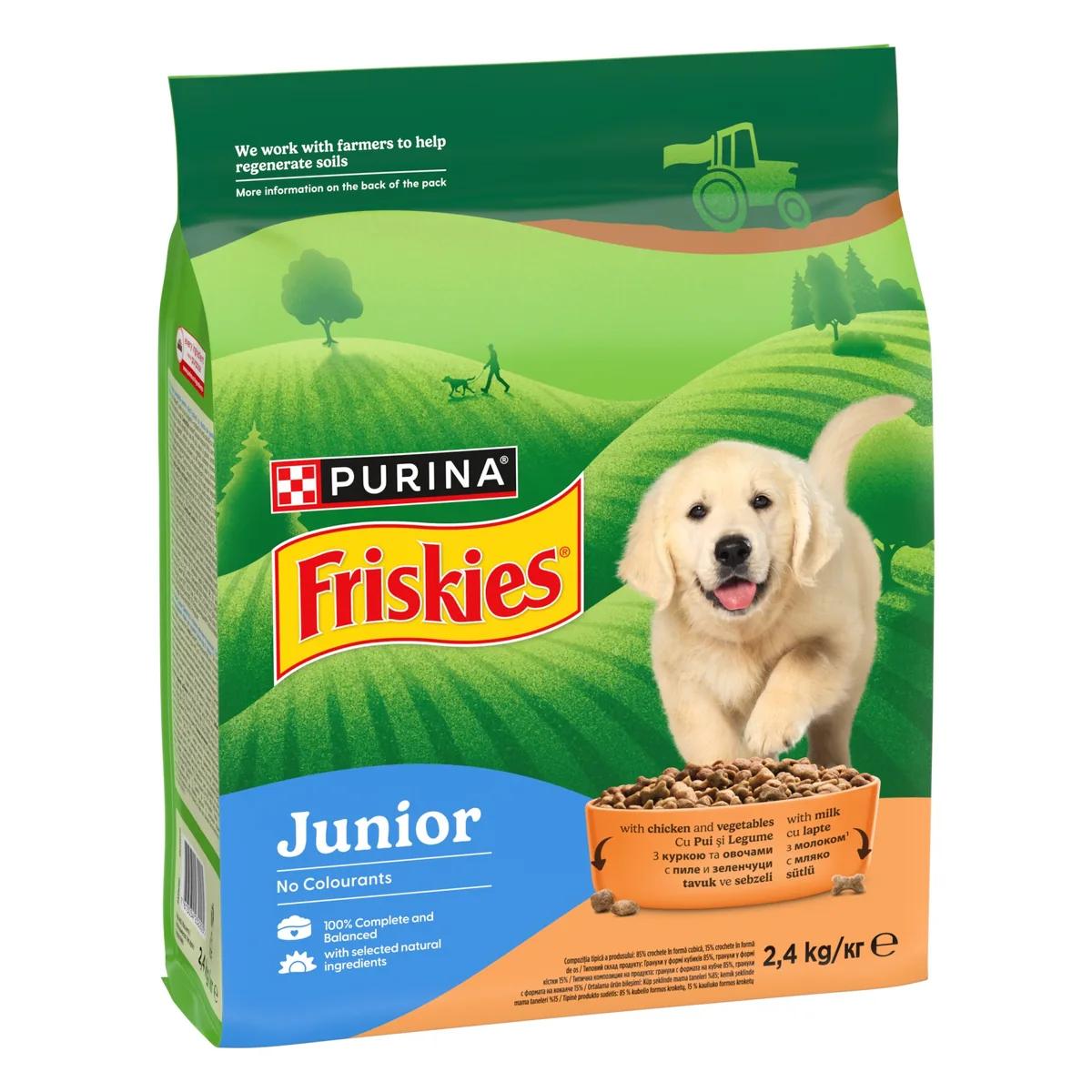 Hrana Uscata pentru Caini Friskies Junior Pui si Legume 2.4kg