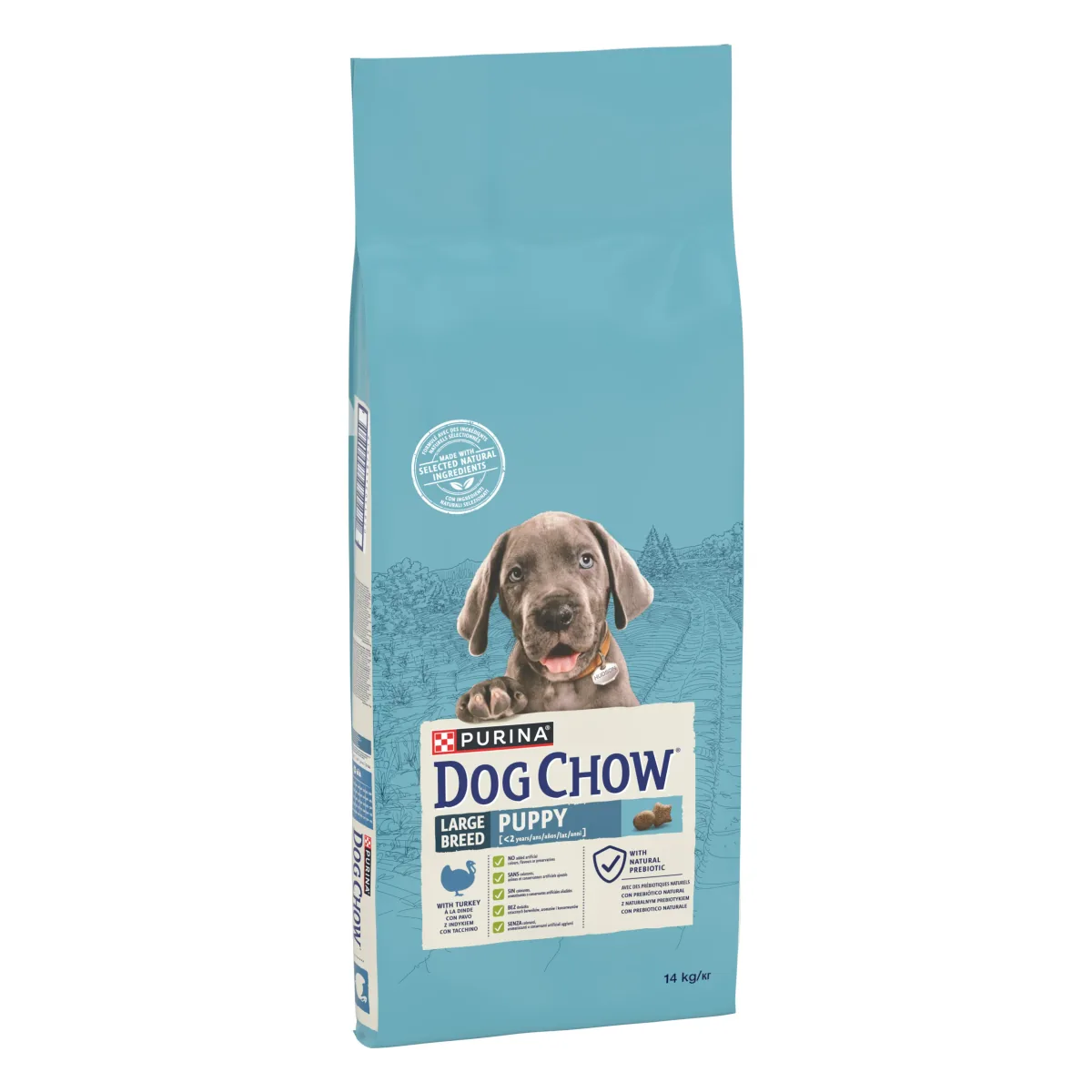 Hrana Uscata pentru Caini Dog Chow Junior Talie Mare Curcan 14kg