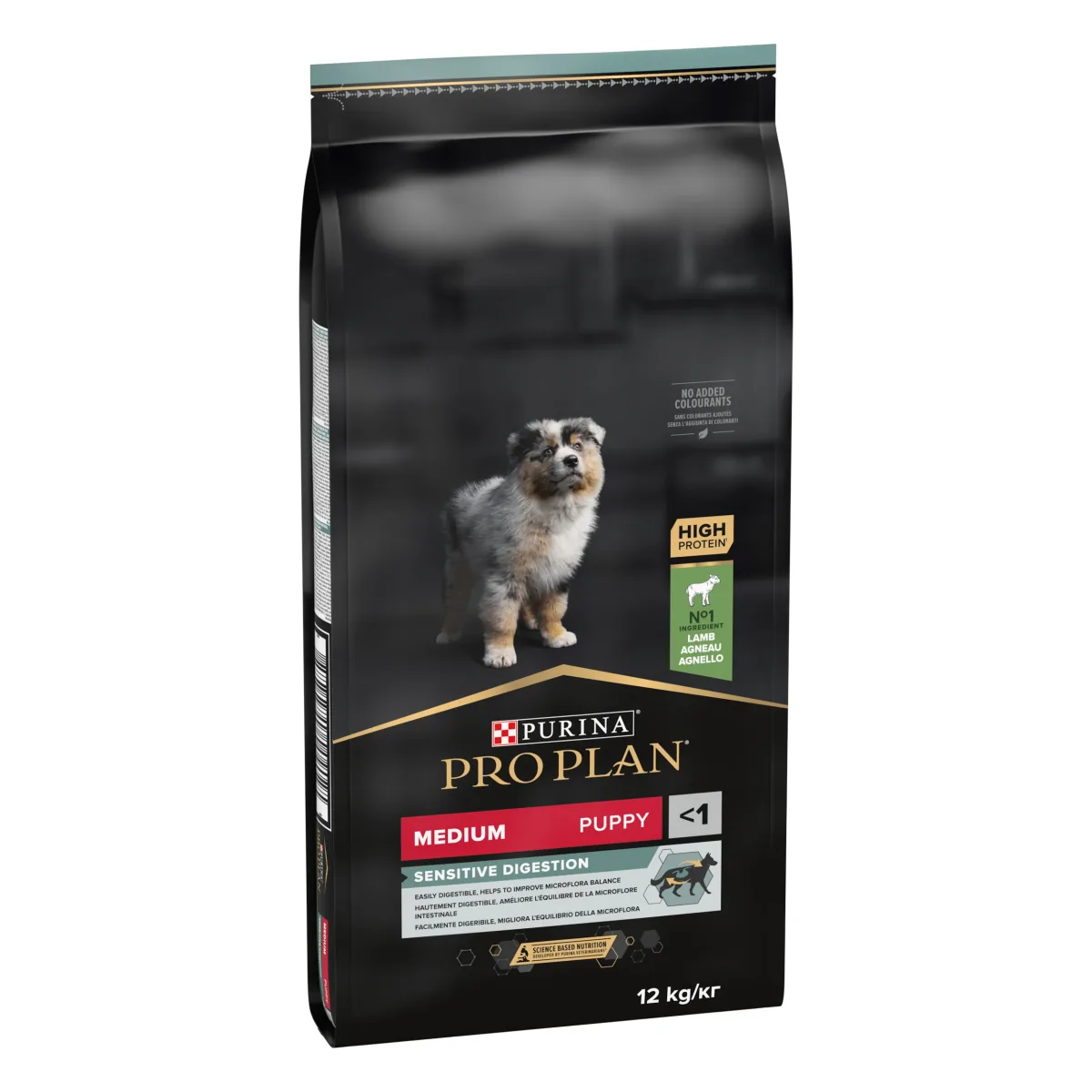 Hrana Uscata pentru Catei Pro Plan Medium Puppy Sensitive Digestion Miel 12kg