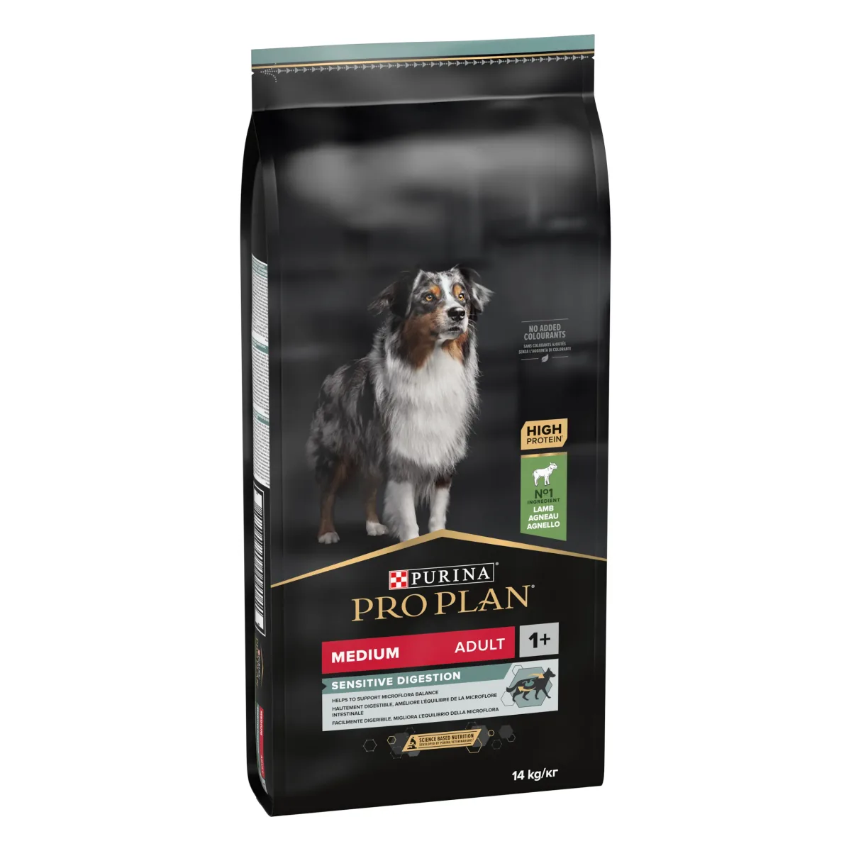 Hrana Uscata pentru Caini Pro Plan Medium Adult Sensitive Digestion Miel si Orez 14kg