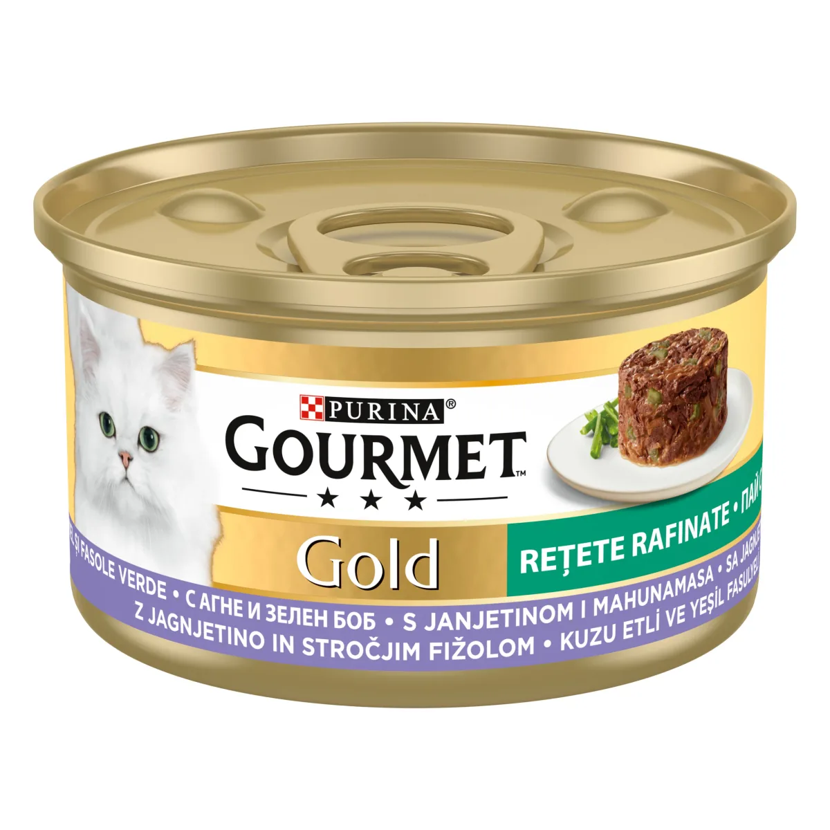 Hrana Umeda pentru Pisici Gourmet Gold Miel si Fasole Verde 85g