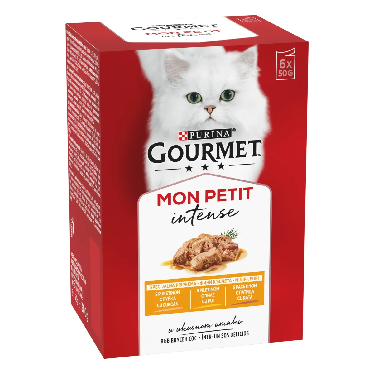 Hrana Umeda Pentru Pisici Gourmet Mon Petit Pui Rata Curcan In Sos 6x50g
