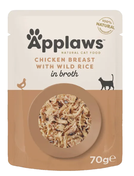 Plic Applaws Piept Pui cu Orez Salbatic 70g