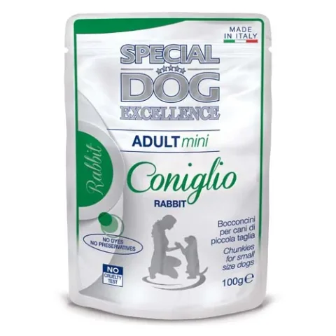 Hrana Umeda pentru Caini Monge Special Dog Excellence Adult Mini Iepure 100g