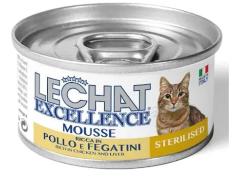 Hrana Umeda Pentru Pisici Monge LeChat Excellence Steril Mousse Cu Pui si Ficat 85g