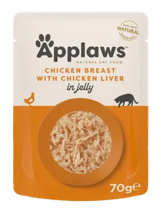 Plic Pisici Applaws Piept de Pui si Ficat in Aspic 70g