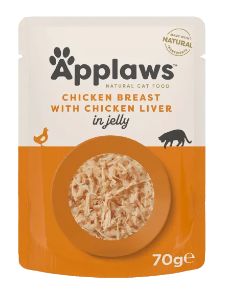Plic Pisici Applaws Piept de Pui si Ficat in Aspic 70g