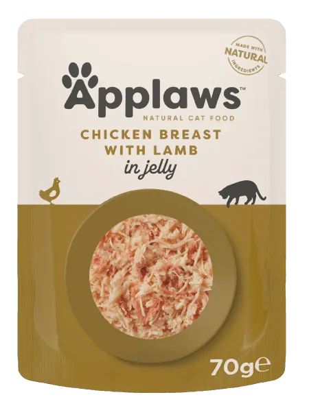 Hrana Umeda pentru Pisici Applaws Piept Pui cu Miel in Aspic 70g