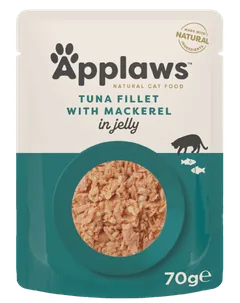 Plic Hrana Umeda Pisici Applaws File de Ton si Macrou in Aspic 70g