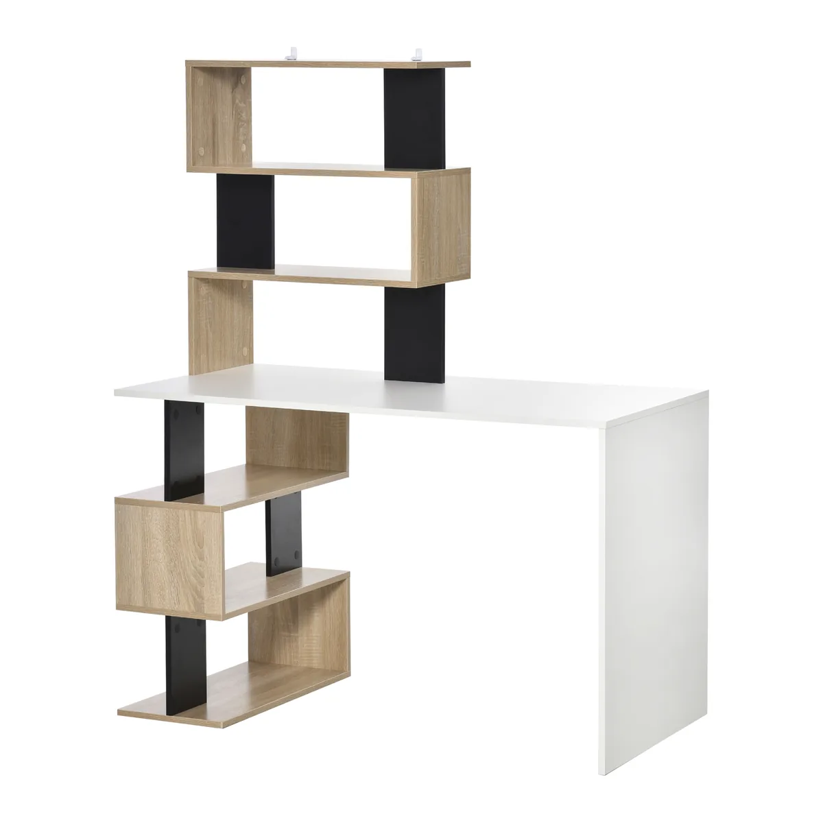 Birou cu Bibliotecă HOMCOM Multicolor 120x60x148cm