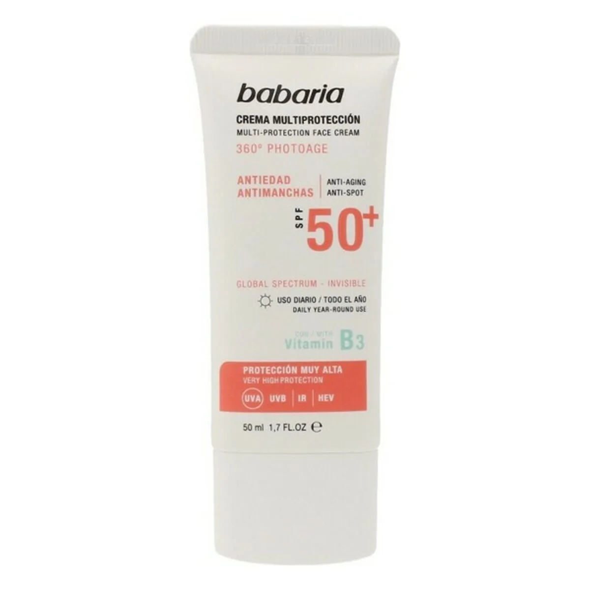 Cremă Solară Babaria Anti Brown Spot SPF 50+ 50ml