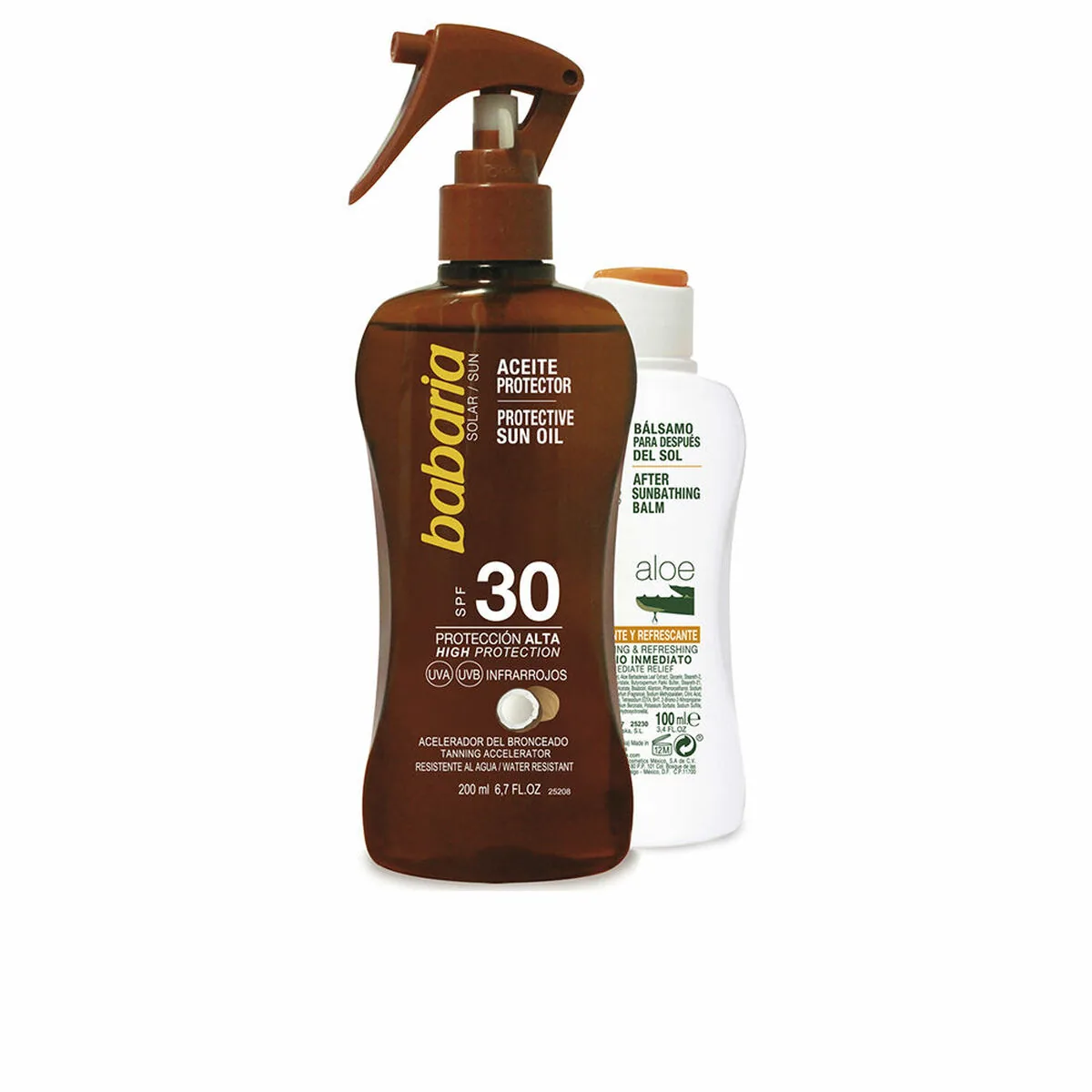Set Protecție Solară Babaria SPF 30 Cocos 2 Piese
