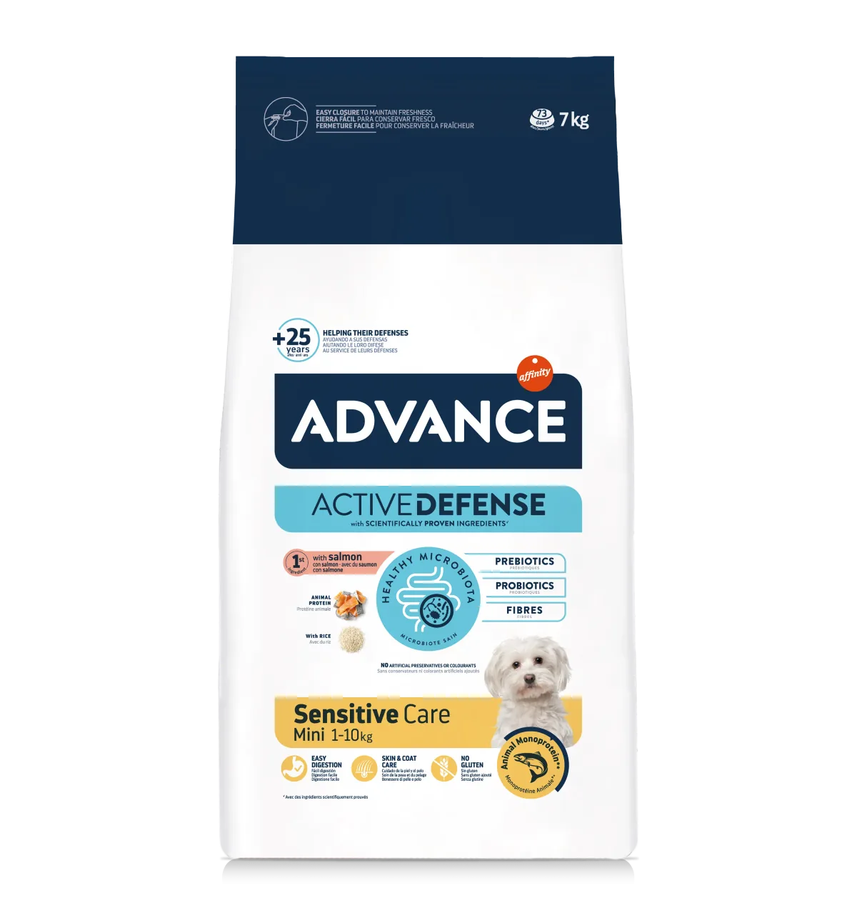 Hrana Uscata Caini Advance Adult Mini Sensitive Somon si Orez 7kg