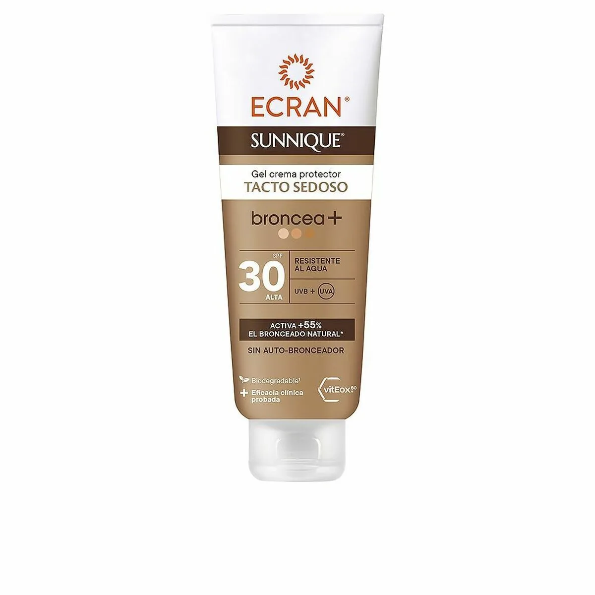 Gel de Protecție Solară Ecran Broncea+ SPF 30 250ml