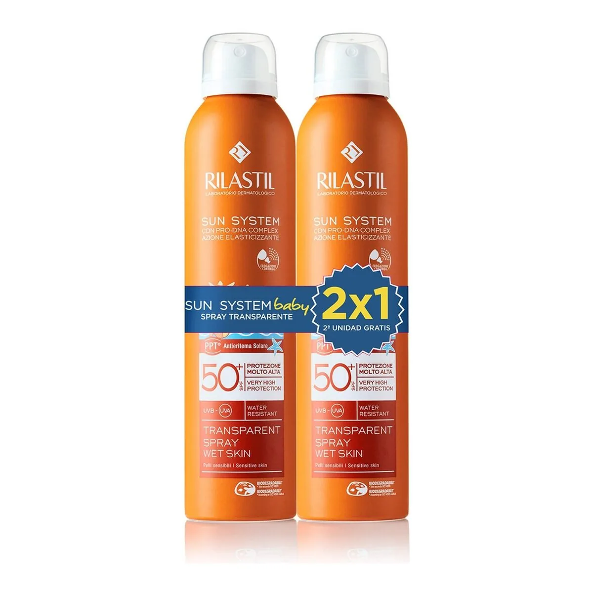 Spray Protectie Solara Rilastil Sun System Copii SPF 50+ 200ml x 2