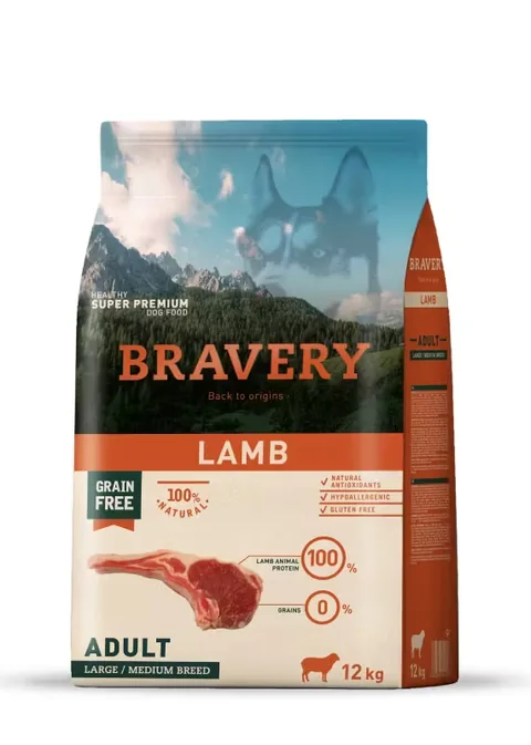 Hrana Uscata Caini Bravery Dog Adult Mediu-Mare Miel 12kg