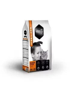 Hrana Uscata pentru Pisici Amity Premium Cats Adult Sterilised Somon si Orez 1.5kg