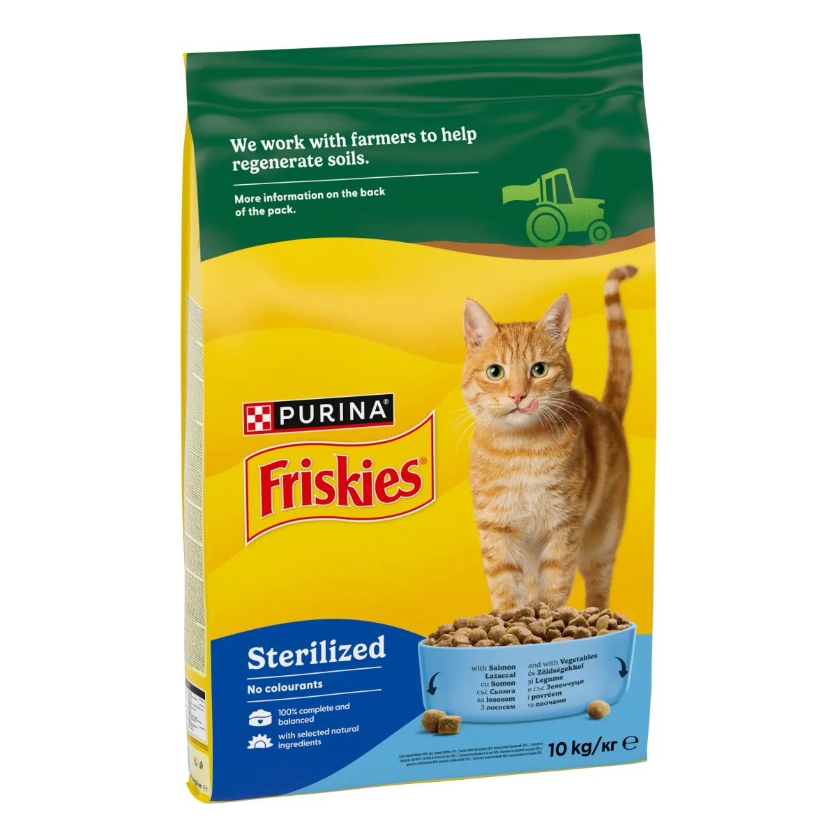 Hrana Uscata pentru Pisici Friskies Adult Sterilizata Somon si Legume 10kg