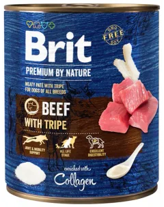Hrana Umeda pentru Caini Brit Premium Beef With Tripes 800g