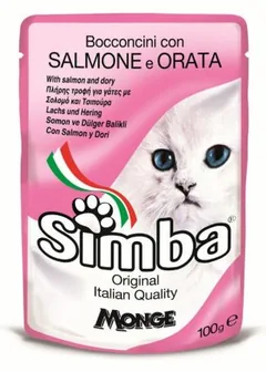 Plic Hrana Umeda Pisici Simba Somon si Dorada 100g