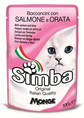 Plic Hrana Umeda Pisici Simba Somon si Dorada 100g