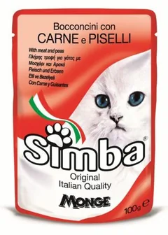 Plic Hrana Pisici Simba Carne/Mazare 100g