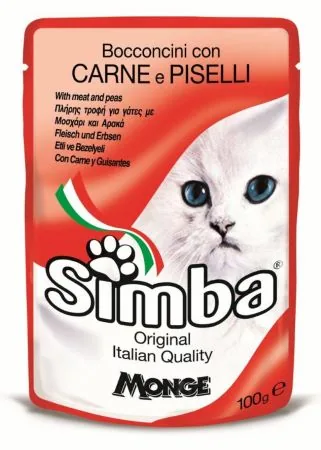Plic Hrana Pisici Simba Carne/Mazare 100g