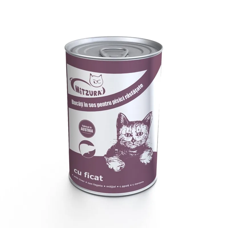 Conserva pentru Pisici Mitzura Ficat 415g
