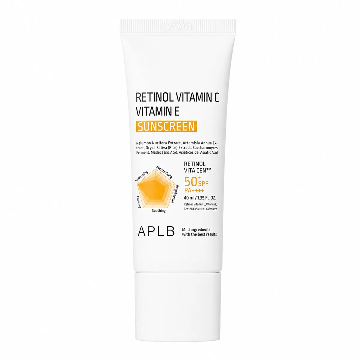 Crema de Soare APLB Retinol Vitamina C Vitamina E SPF50+ 40ml