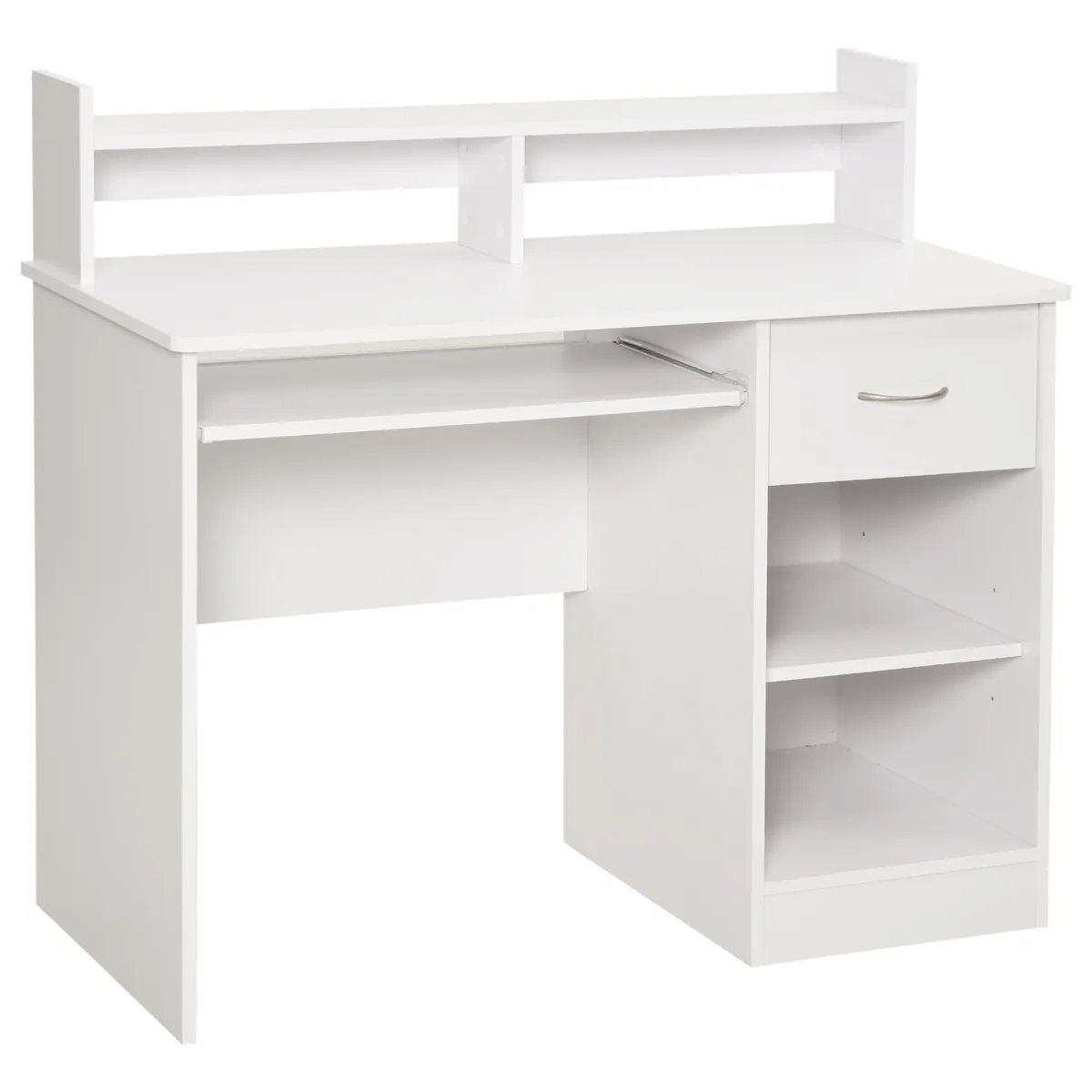 Birou Calculator HOMCOM 104x48x95.5cm Alb
