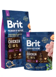 Hrana Uscata pentru Caini Brit Premium By Nature Adult S Pui 3kg