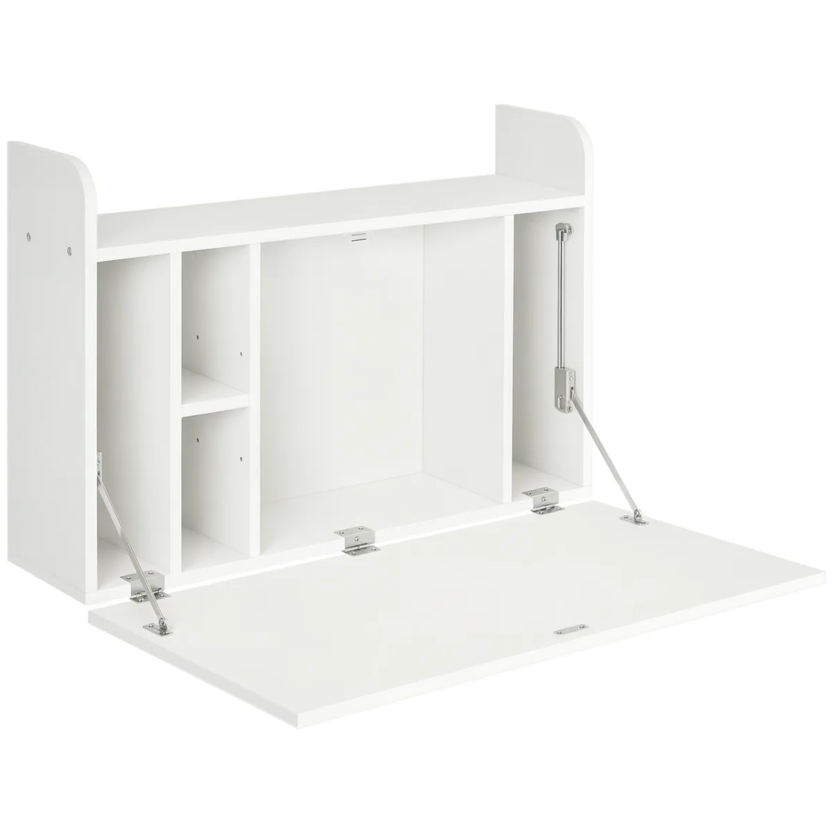 Birou Suspendat HOMCOM Rabatabil cu Depozitare 77x20x51cm