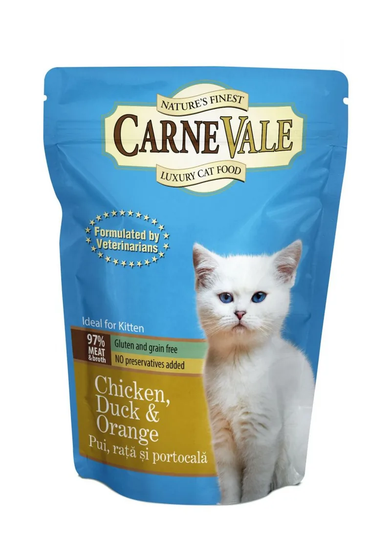 Plic Carnevale Cat Kitten Pui Rata Portocala 85g