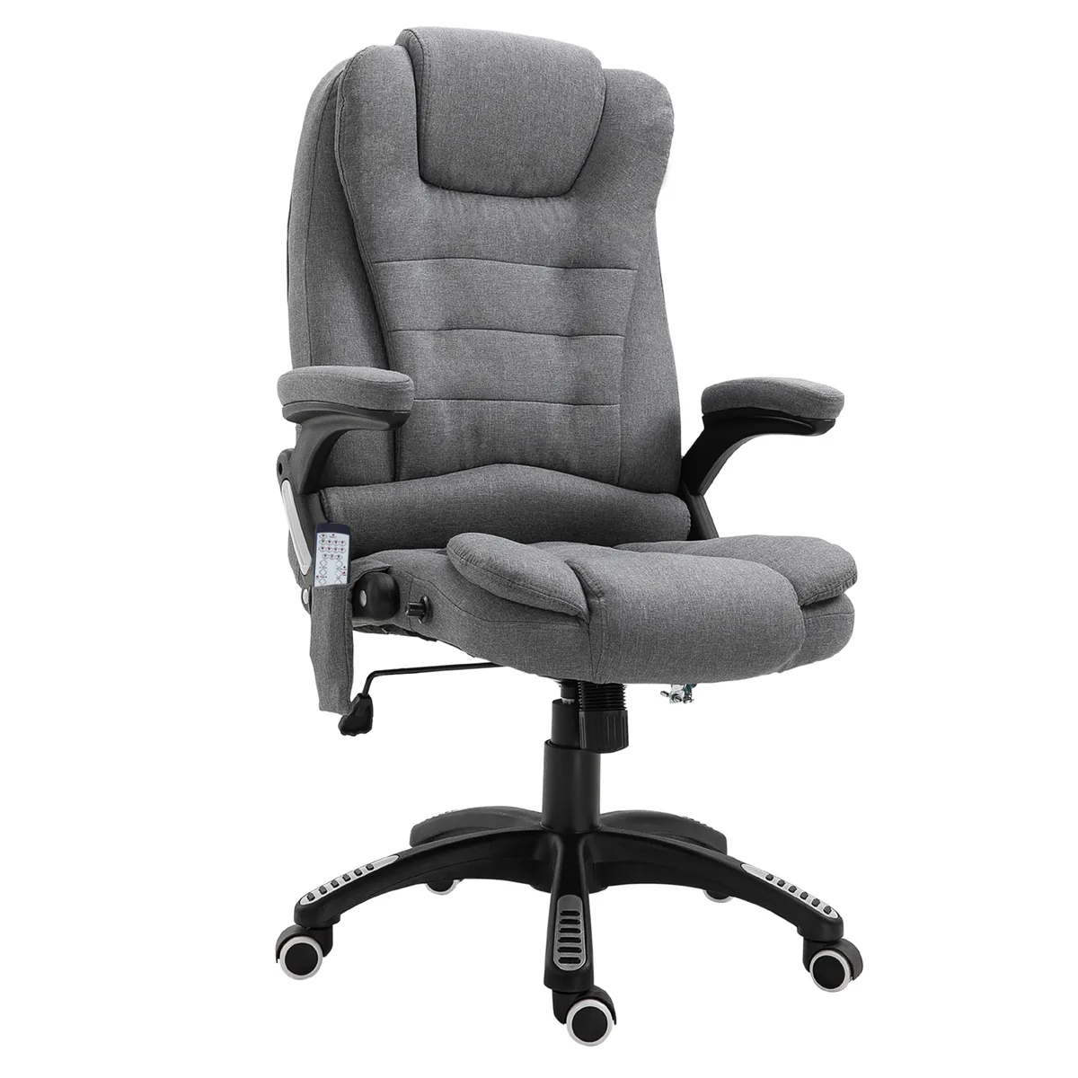 Fotoliu de Masaj Vinsetto Relax 6 Zone Masaj Spătar Reglabil Ergonomic Gri