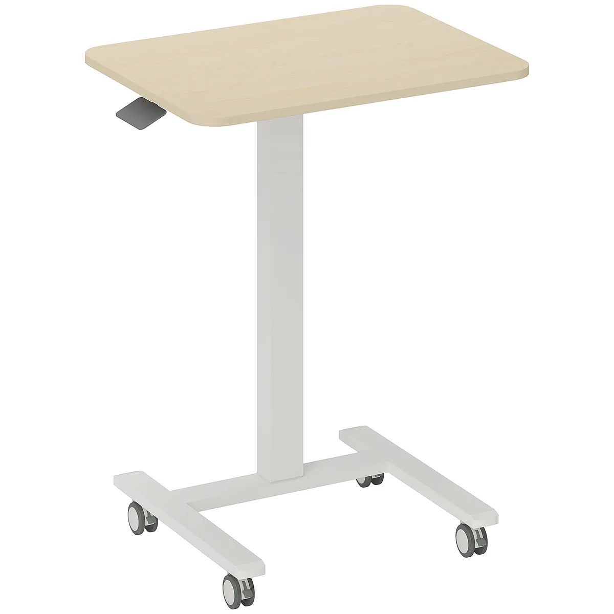 Birou Reglabil pe Inaltime Vinsetto 65x48cm 68-108cm 4 Roti Galben