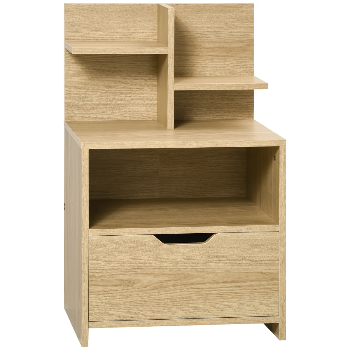 Noptieră HOMCOM Modernă Lemn Natural 45x35x73 cm