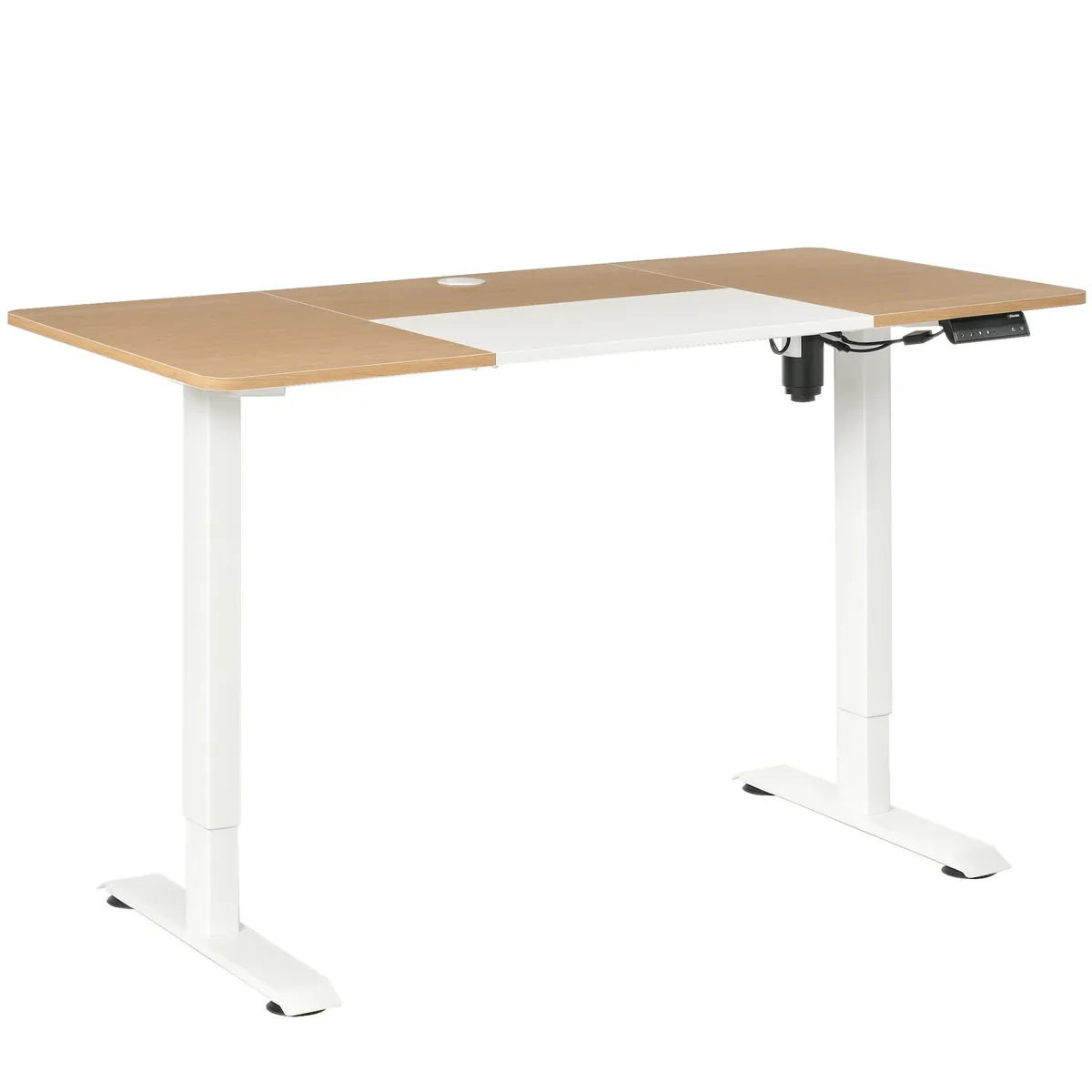 Birou Electric Reglabil Vinsetto 140x70cm Alb 4 Setari Memorare