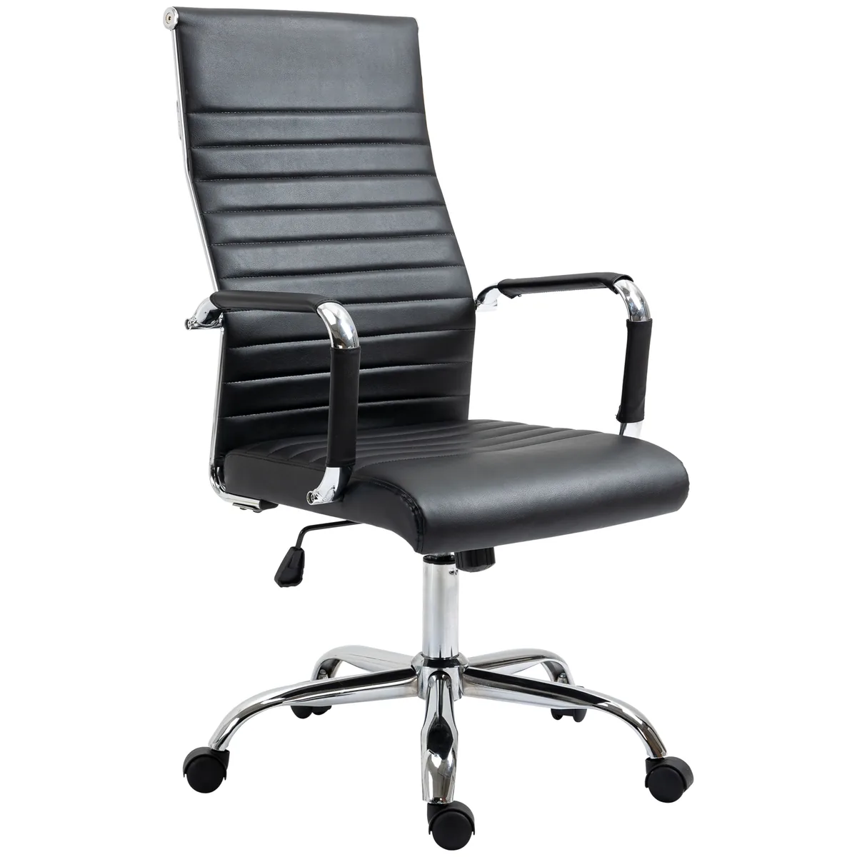 Scaun de Birou Vinsetto Ergonomic Piele Ecologică Negru Balans