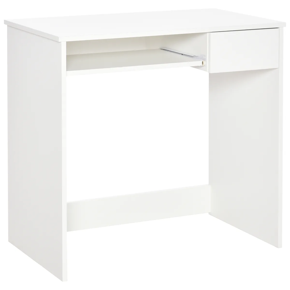 Birou PC Homcom Alb si Stejar 80x45x75cm