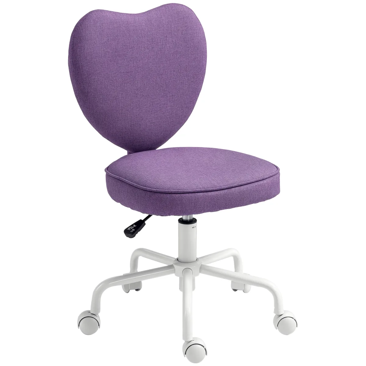 Scaun de Birou Vinsetto in Forma de Inima Inaltime Reglabila Violet