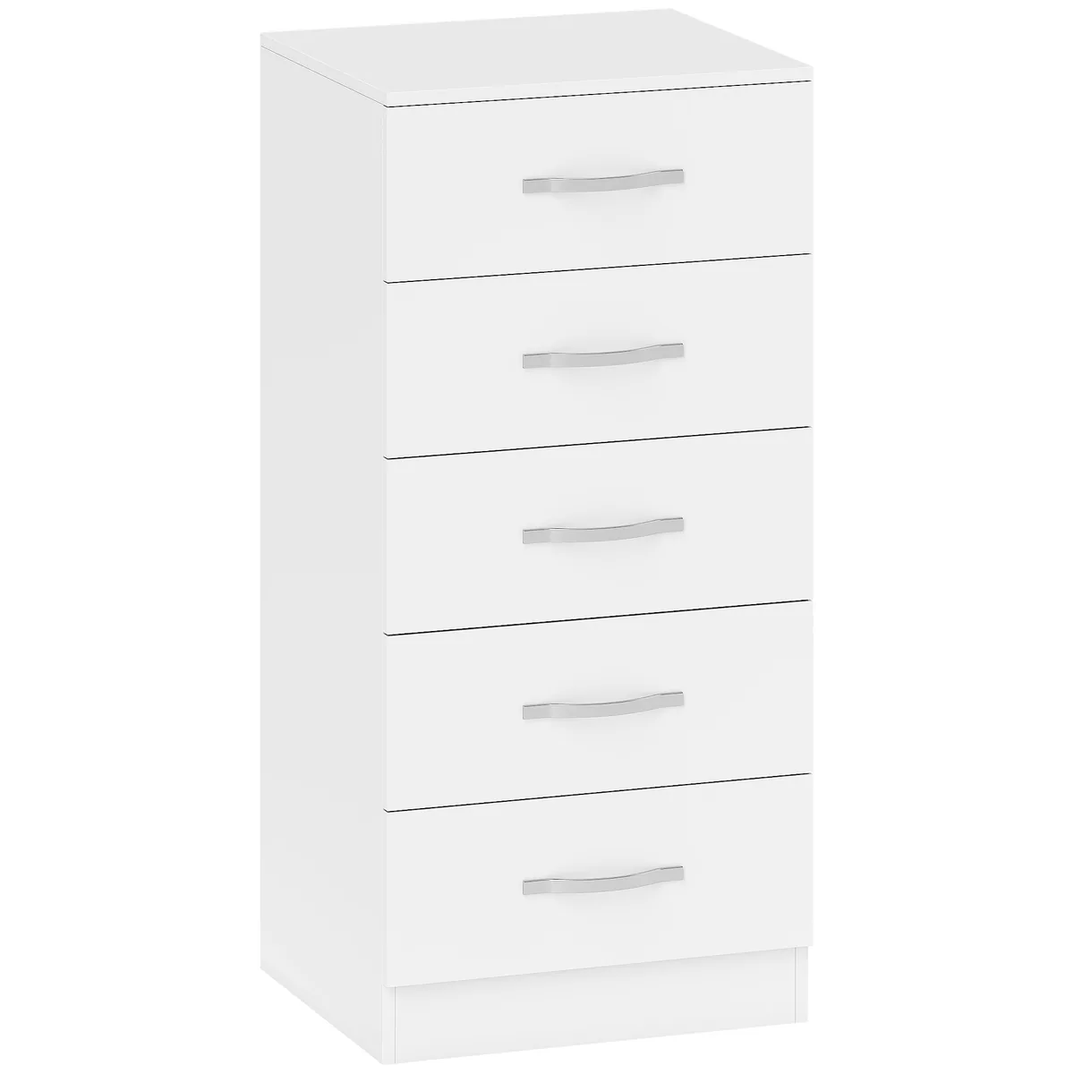 Comodă HOMCOM 5 Sertare Alb 40x35x85cm