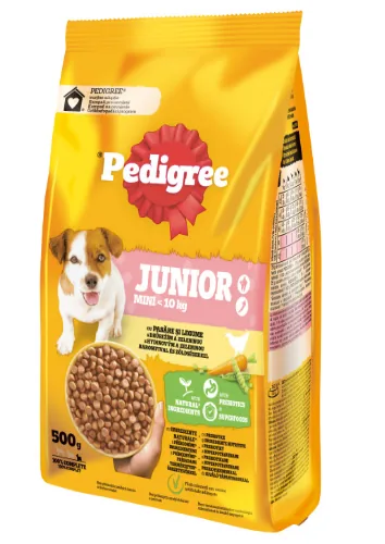 Hrană Uscată pentru Câini Pedigree Junior Mini Pasăre și Legume 500g