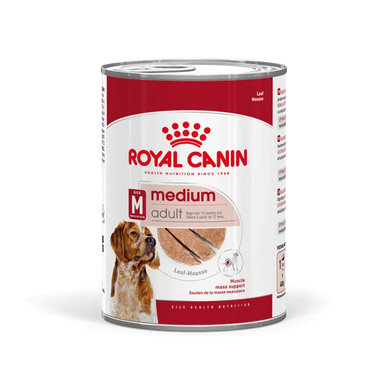 Hrana Umeda pentru Caine Royal Canin Medium Adult Pate 410g